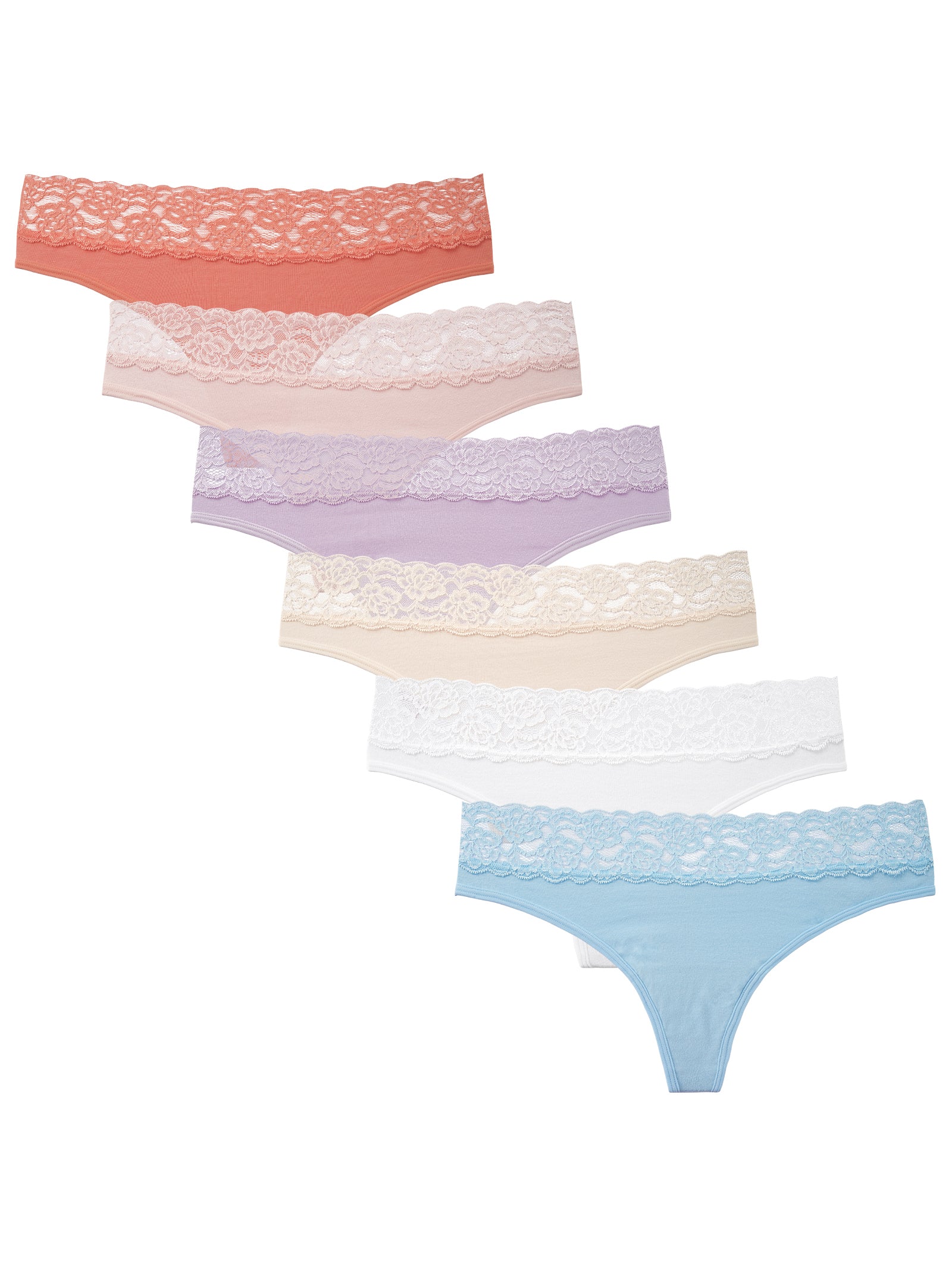 Women's Lace Thongs 6-Pack