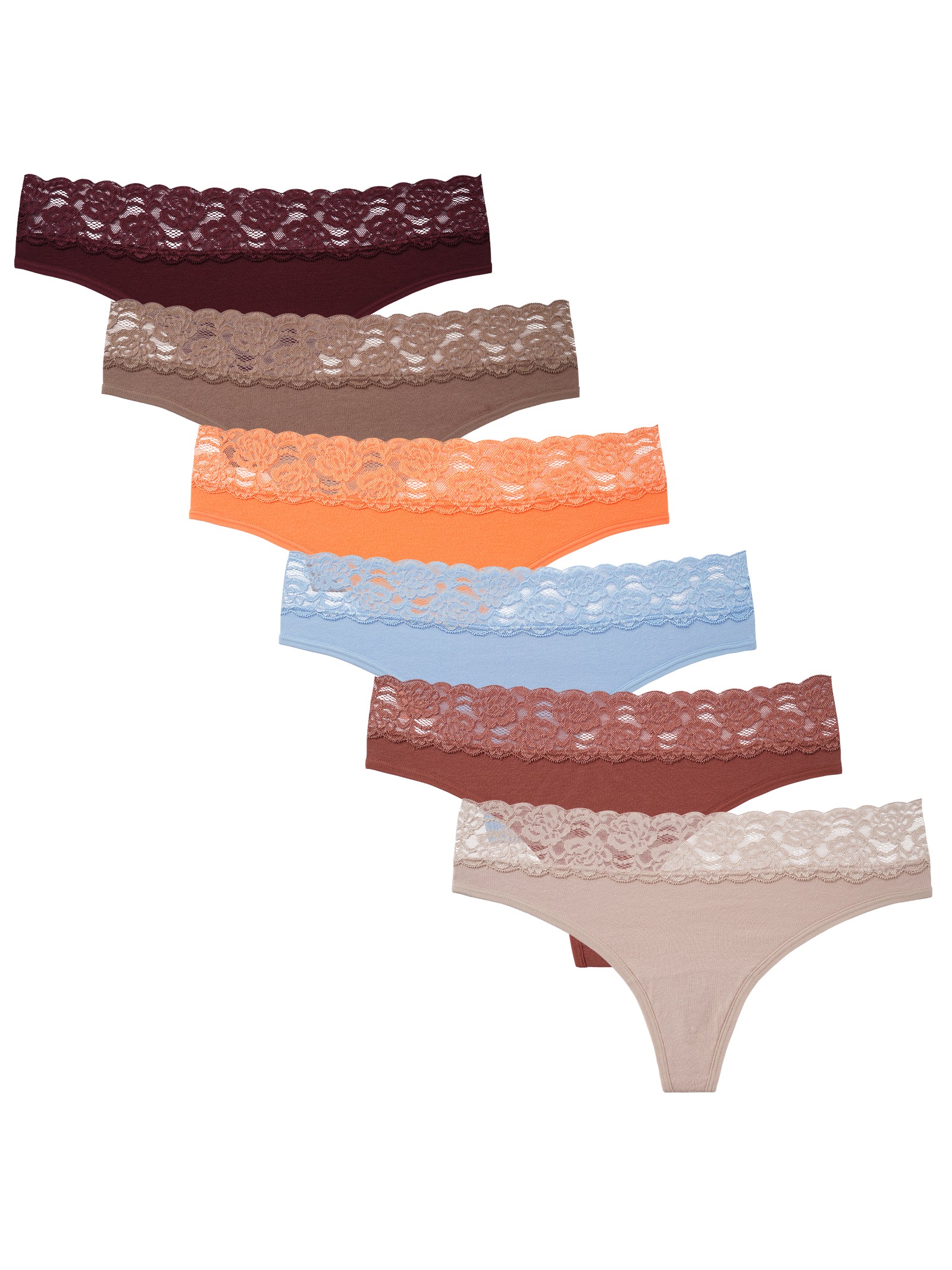 Women's Lace Thongs 6-Pack