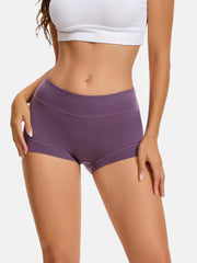 Women's Cotton Boy Shorts Soft Boxer Briefs 4-Pack
