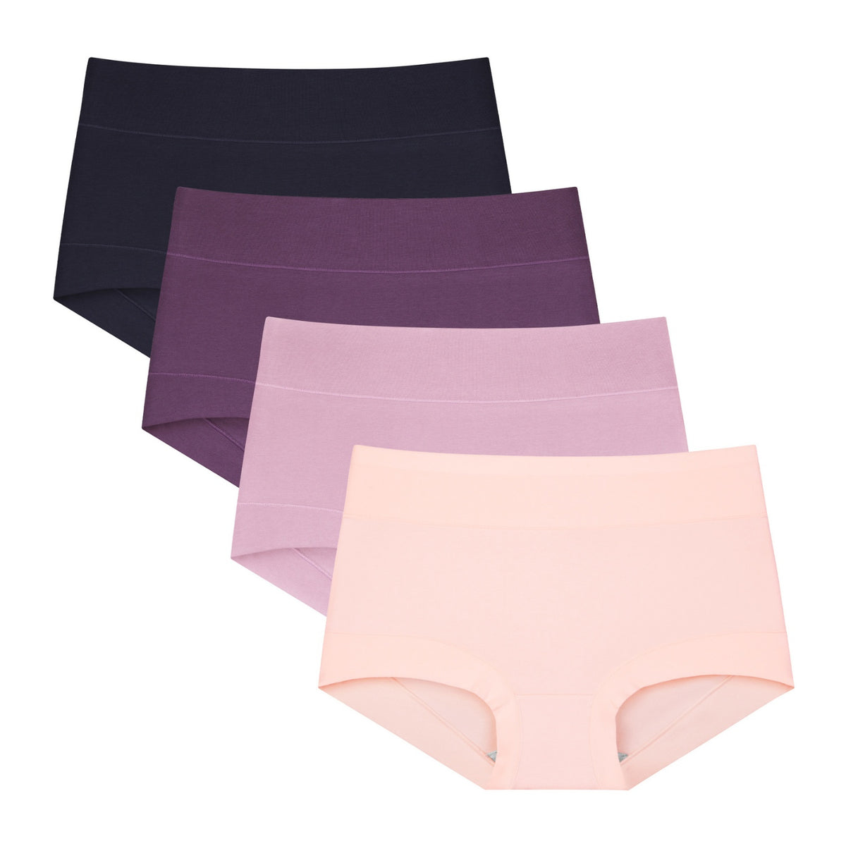 Women's Cotton Boy Shorts Soft Boxer Briefs 4-Pack