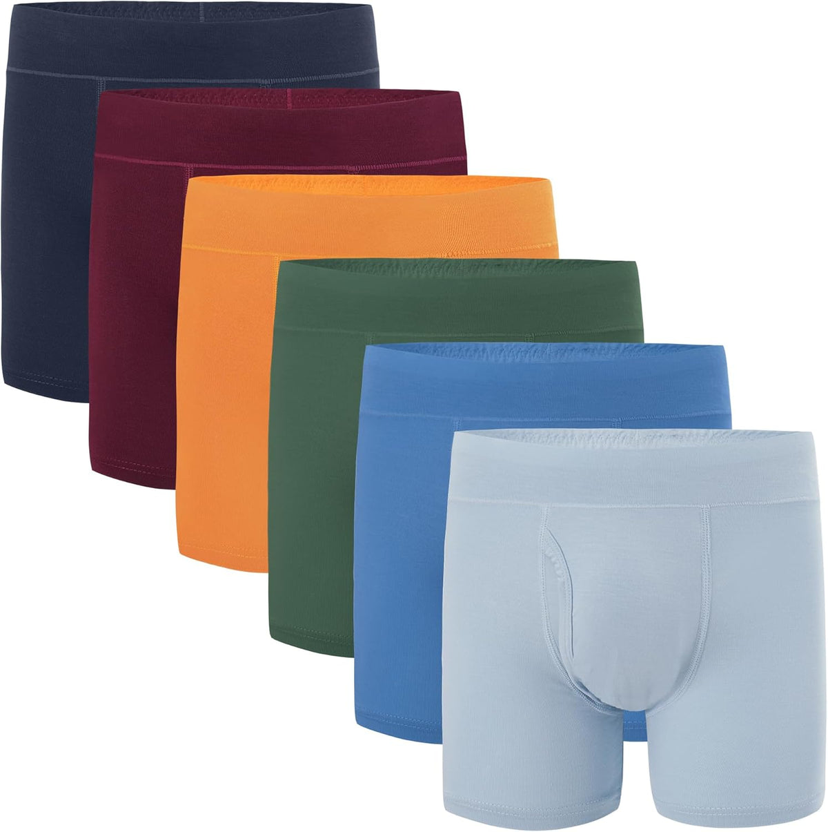 Boys Aged 6-18 Bamboo Viscose Boxer Briefs 6-Pack