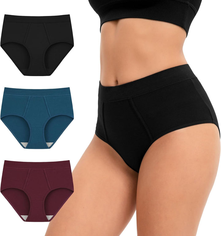 Women's Cotton High Waisted Briefs 3-Pack