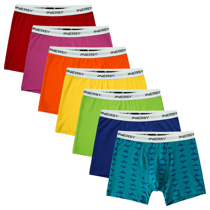 Boys Aged 8-18 Cotton Boxer Briefs 7-Pack