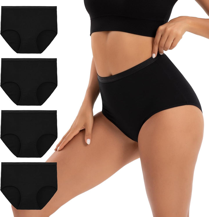 Women's Cotton Super High Waisted Briefs 4-Pack