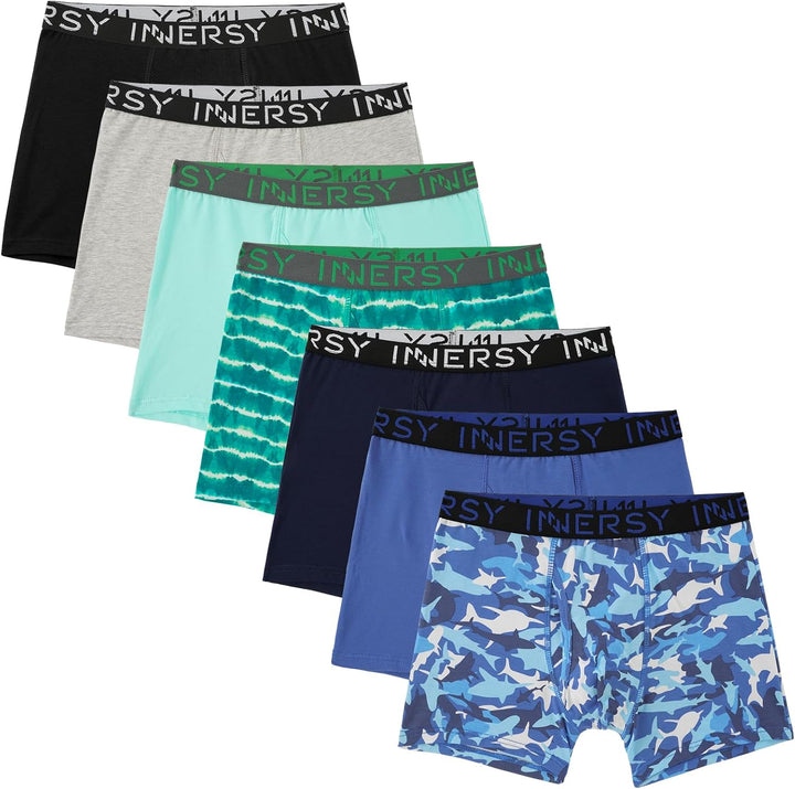 Boys Aged 8-18 Cotton Boxer Briefs 7-Pack