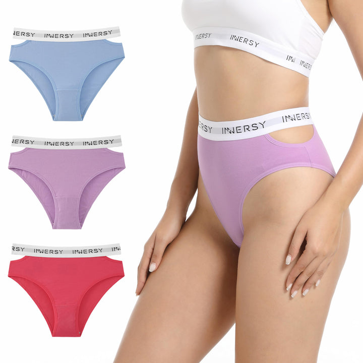 Women's High Waist Cutout Panties 3-Pack