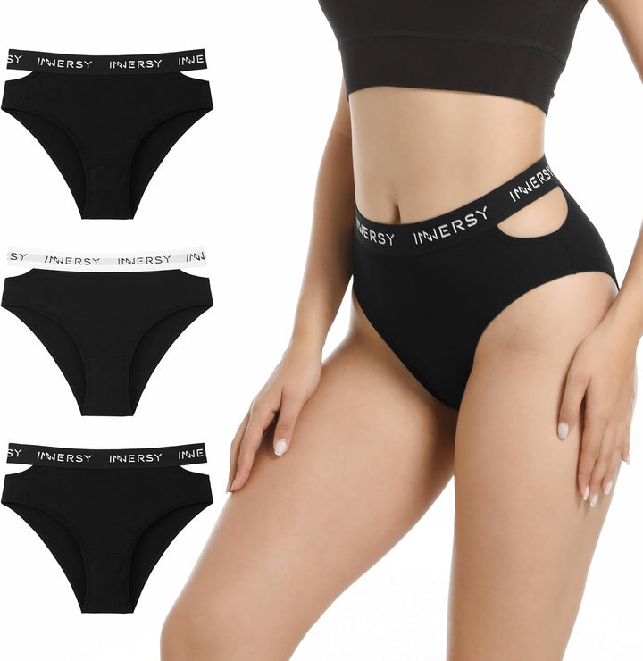 Women's High Waist Cutout Panties 3-Pack