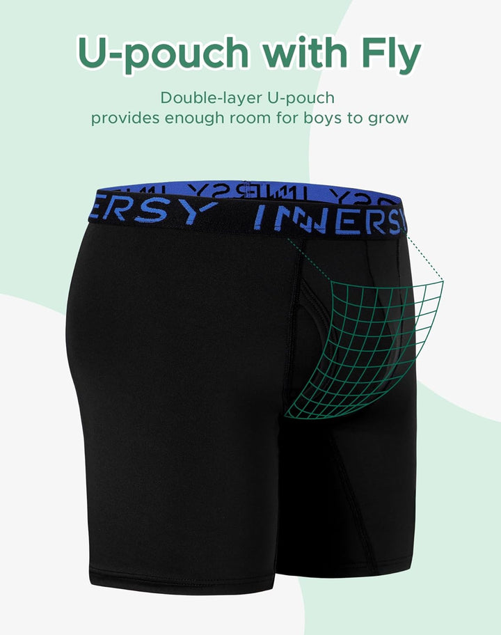 Boys Soft Quick Dry Boxer Briefs 2-Pack