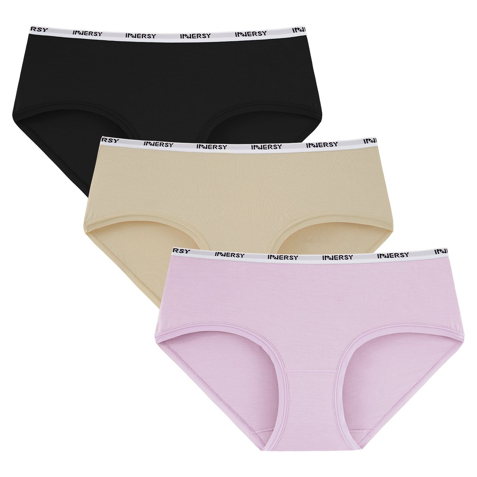 Women's Bamboo Viscose Hipster Panties Underwear 3-Pack