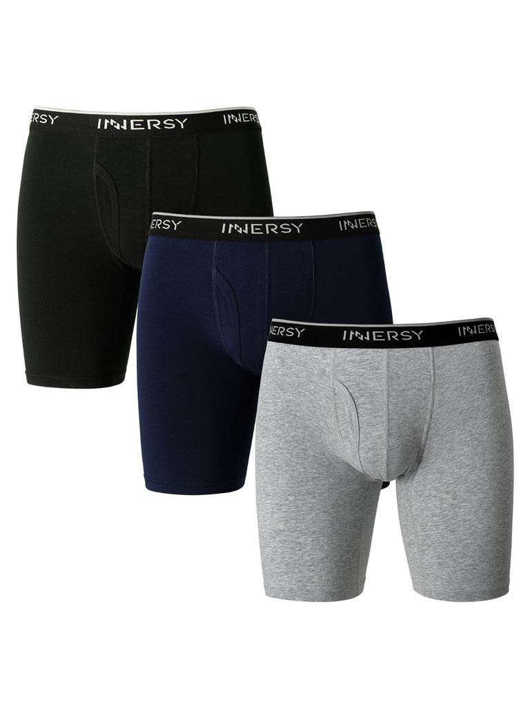 PUMIEY Mens Underwear Boxer Briefs Long Leg Cotton Best Comfortable  Breathable Wicking No Ride Up 6 Pack S M L XL XXL - XL : :  Fashion