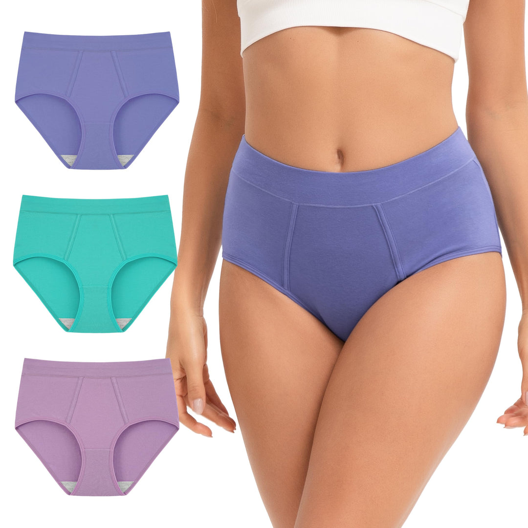 Women's Cotton High Waisted Briefs 3-Pack