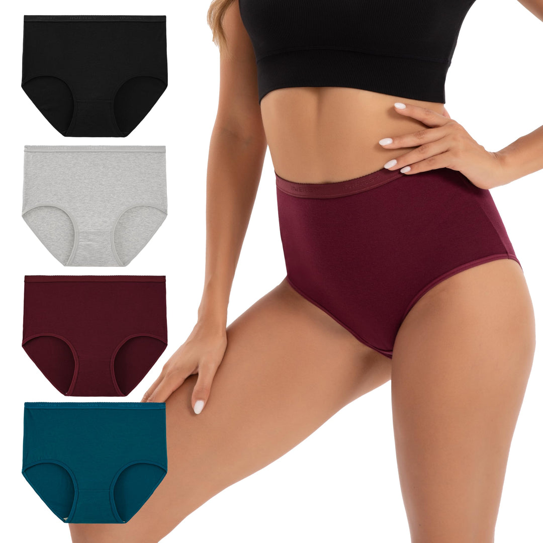 Women's Cotton Super High Waisted Briefs 4-Pack