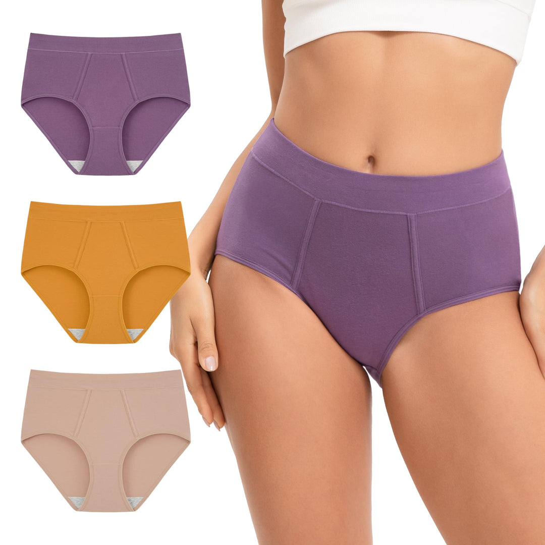 Women's Cotton High Waisted Briefs 3-Pack