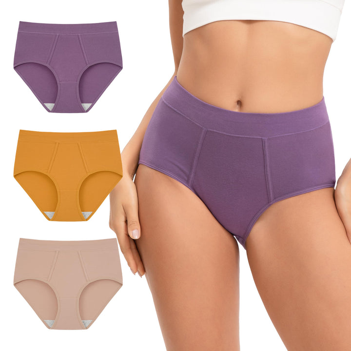 Women's Cotton High Waisted Briefs 3-Pack