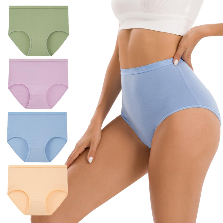 Women's Cotton Super High Waisted Briefs 4-Pack