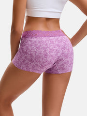 Women's Lace Cotton Soft Boyshorts 3-Pack