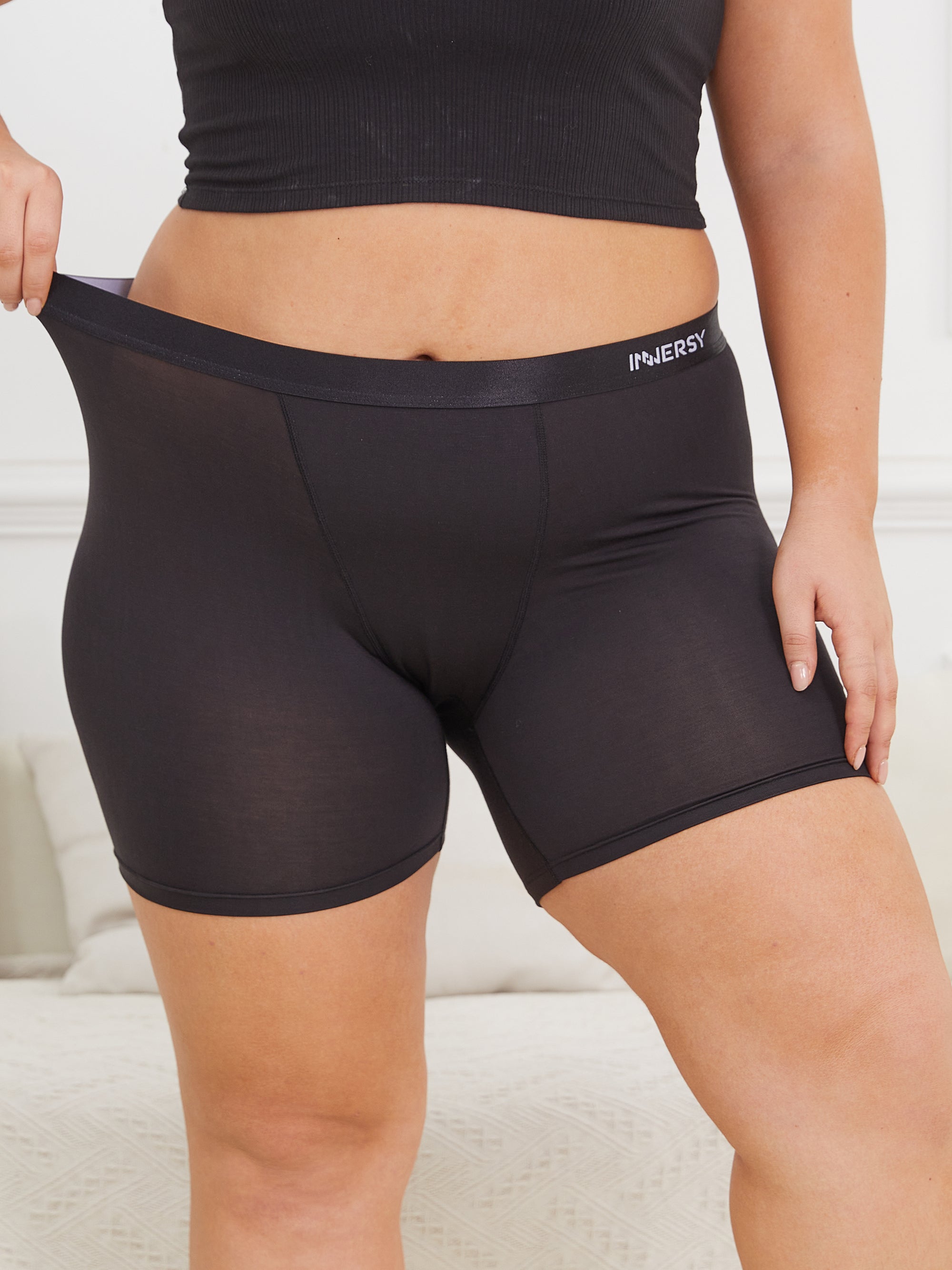 Women's Modal Plus Size Boyshorts Panties 2-Pack