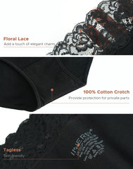 Women's Cotton Lace Briefs 5-Pack