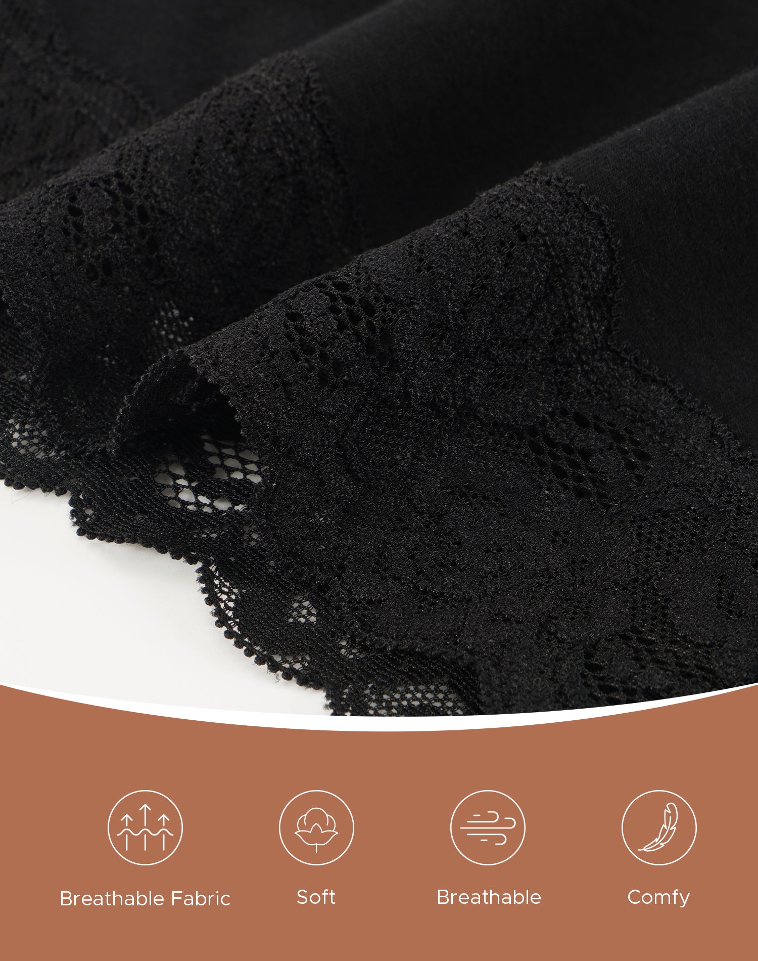 Women's Cotton Lace Briefs 5-Pack