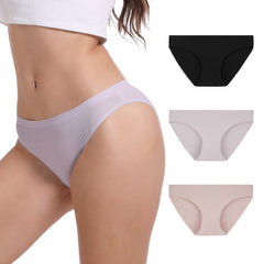 Women's Underwear Seamless Nylon Bikini Panties 3-Pack