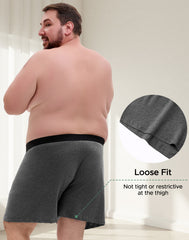 Men's Cotton Plus Size Loose Fit Boxers 3-Pack