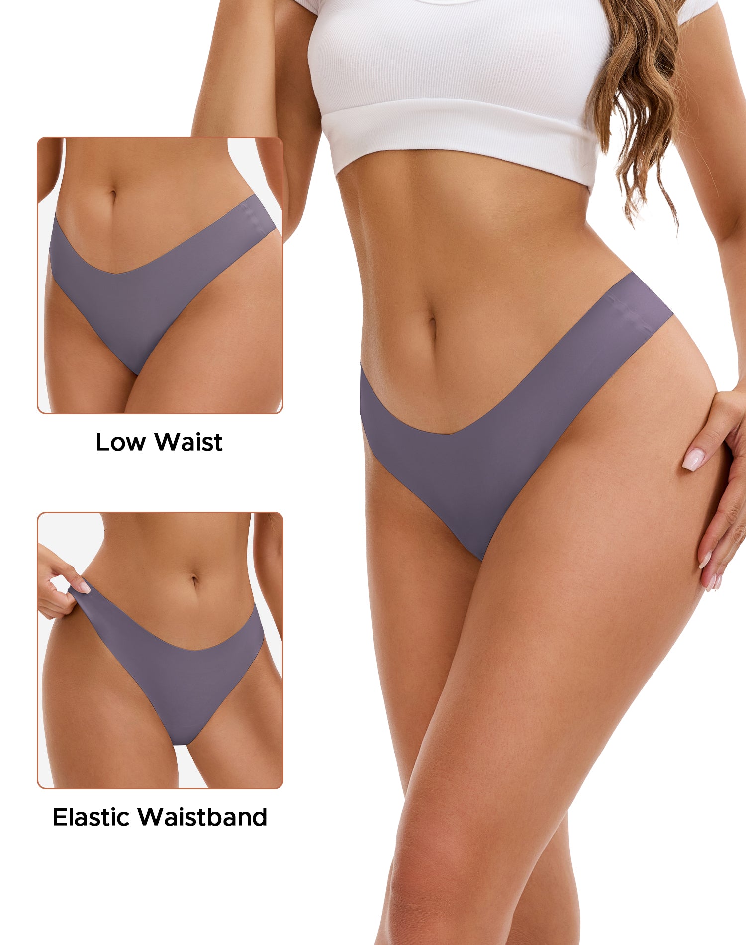Women's Seamless Thongs Underwear 6-Pack