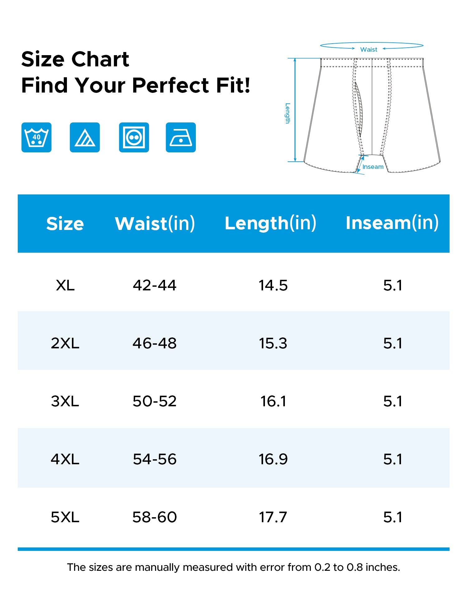 Men's Cotton Plus Size Boxer Briefs 4-Pack