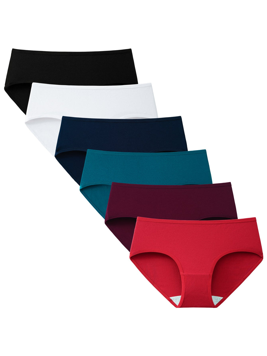 Womens Underwear Cotton Hipster Panties Regular & Plus Size 6-Pack