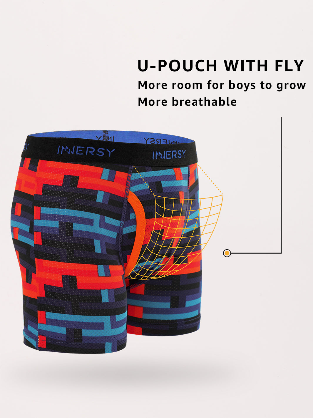 Boys Aged 6-18 Mesh Boxer Briefs 4-Pack