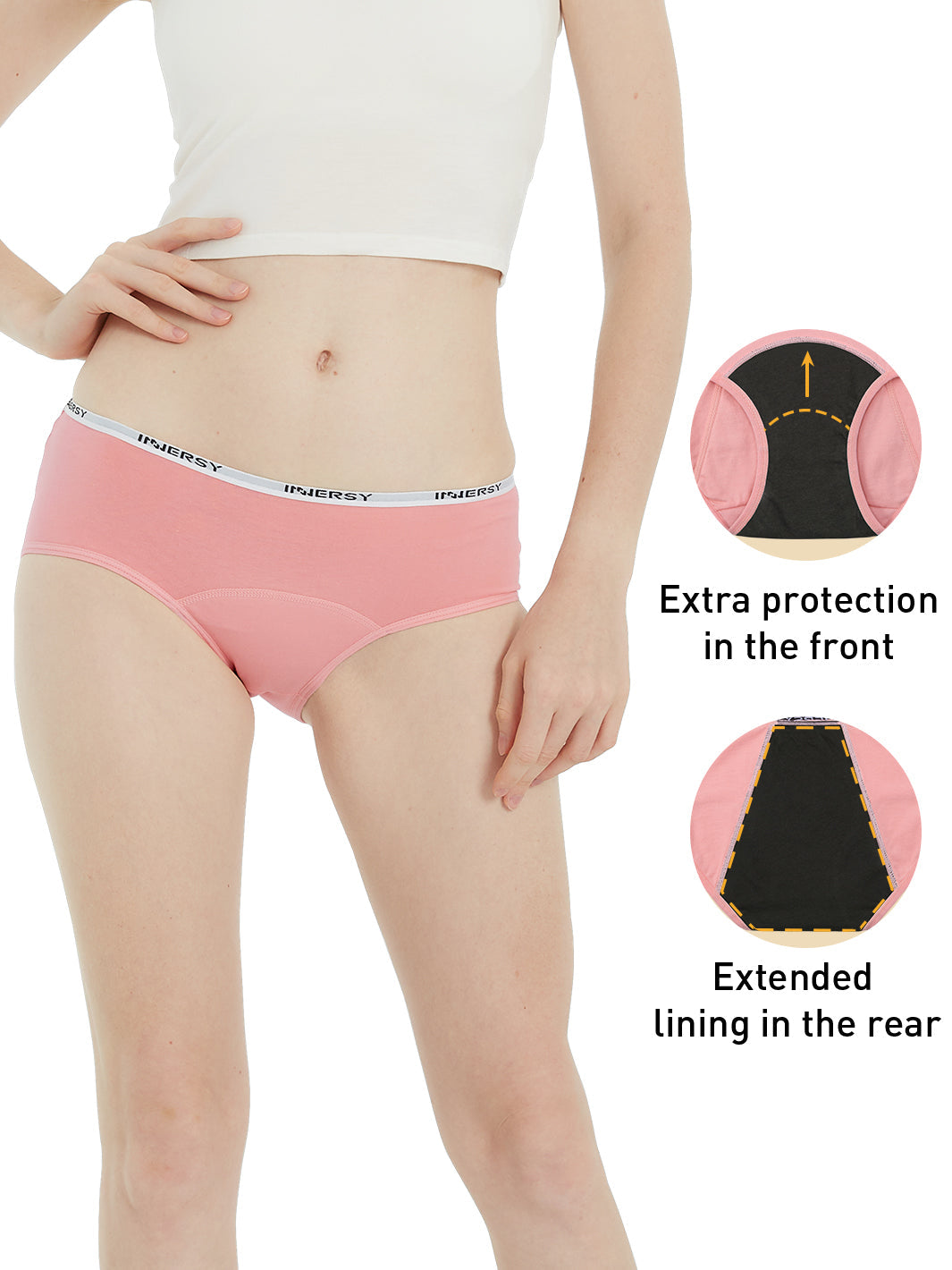  INNERSY Teen Girls Period Underwear Cotton Leakproof