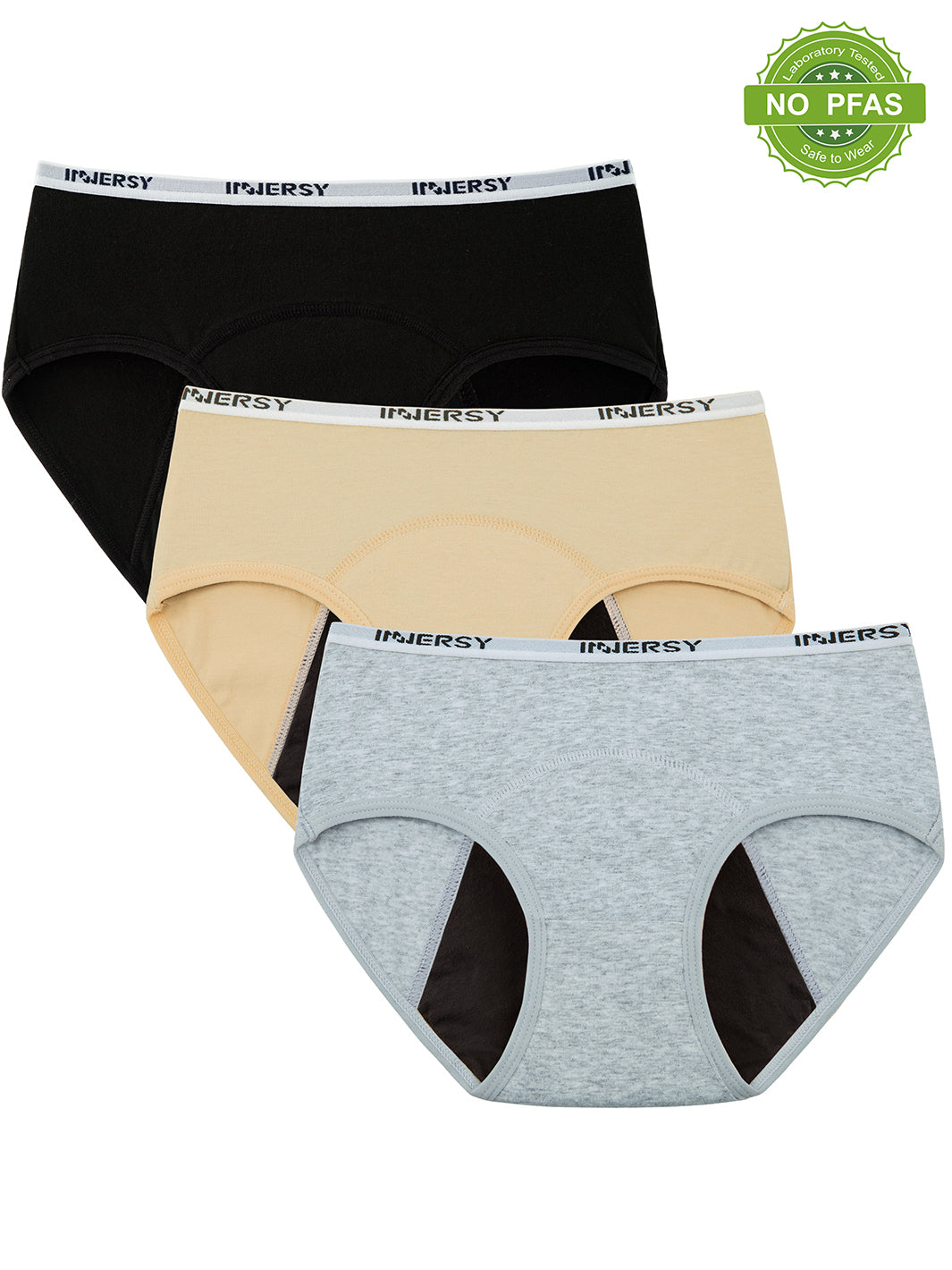 INNERSY Womens Menstrual Pants Postpartum Underwear Leakproof Knickers  Black Pack of 3 (UK8, Black-dark Lining) : : Fashion