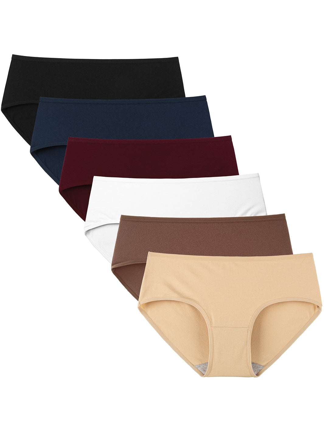 Buy 6 Pack Women's Hipster Brief Nylon Spandex Underwear Online at