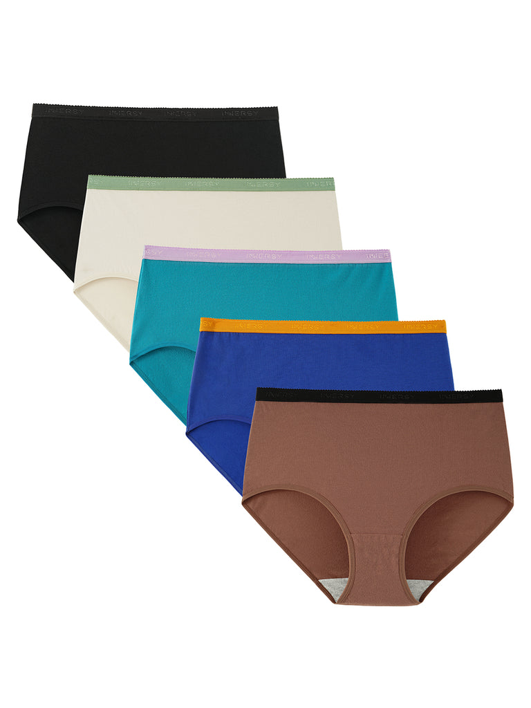 Buy online Pack Of 5 Printed Cotton Briefs from innerwear