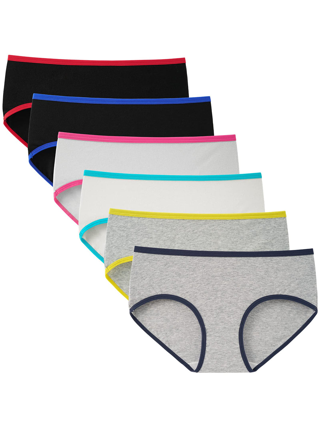 INNERSY Girls Cotton Underwear Comfy Mid Rise Panties Breathable Briefs for  Teens 6 Pack(8-10 Years, 1 Dots/5 Colors) : : Clothing, Shoes &  Accessories