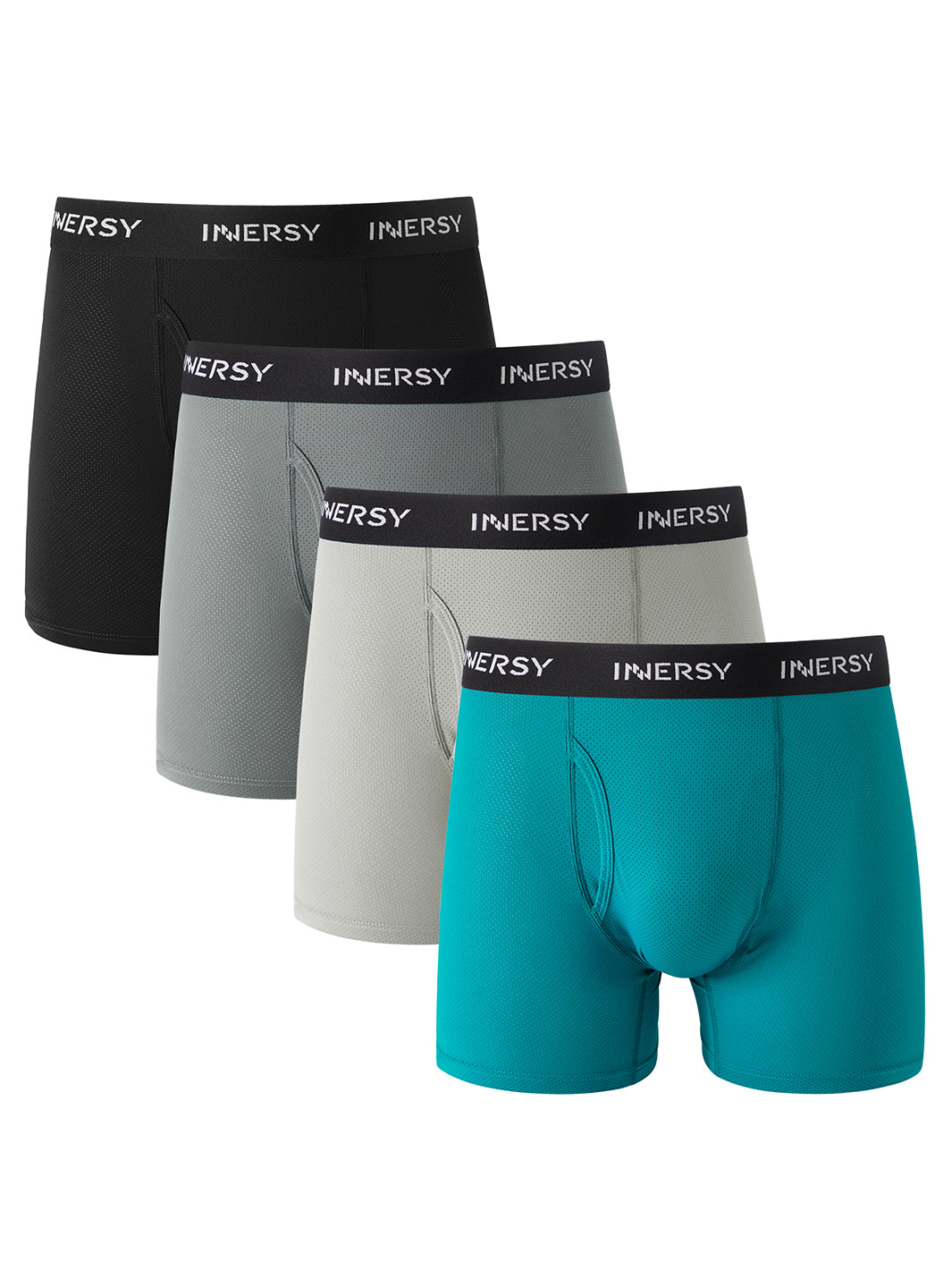 INNERSY Mens Boxer Shorts Cotton Open Fly Underwear Trunks Multipack  Rainbow of