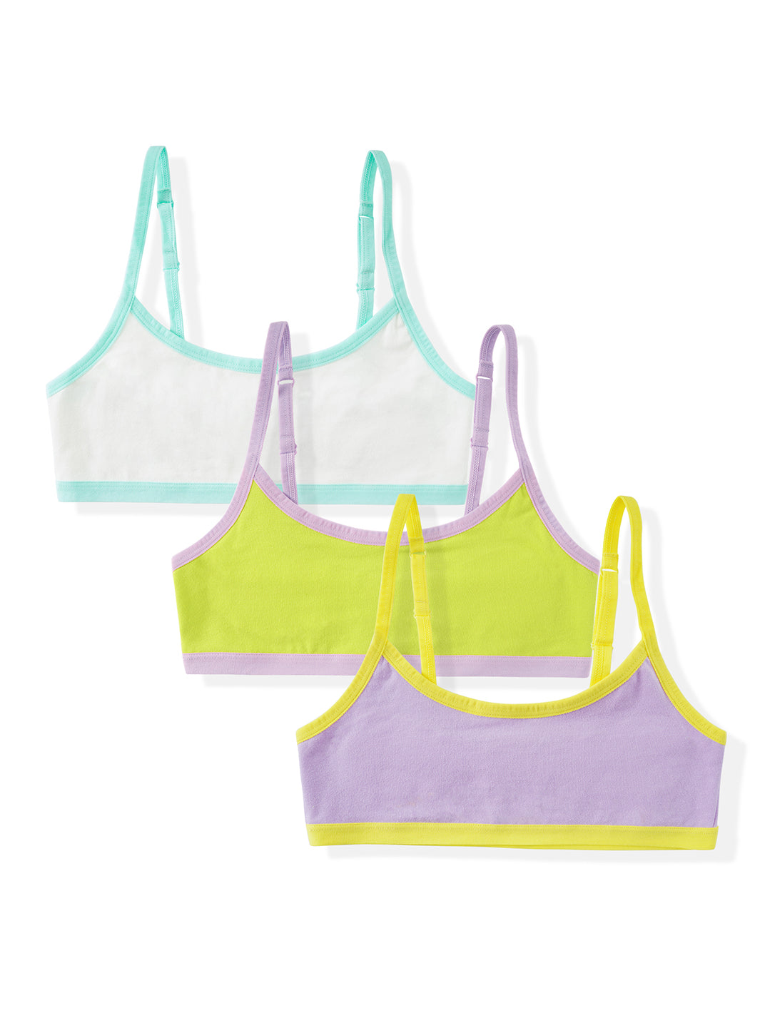 INNERSY Girls Cotton Training Bra 3 Pack Big Girls Cami Crop Bralette –  Innersy Store