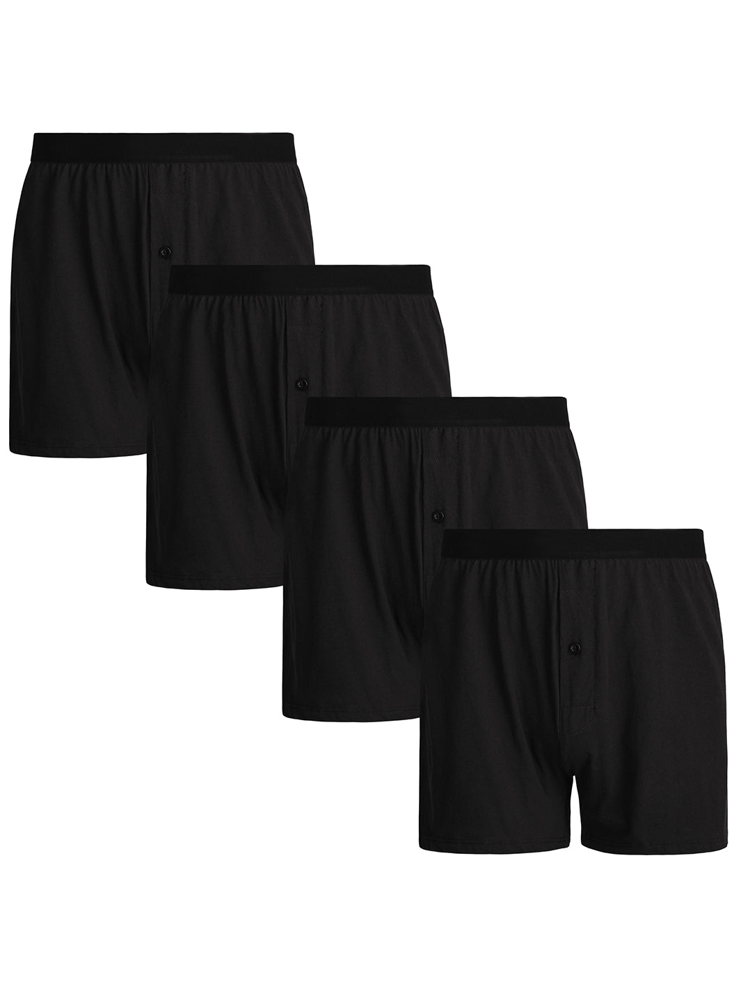 INNERSY Men's 5-Inch Boxer Briefs W/Fly No Side Seams Sports Mesh Underwear  4-Pa