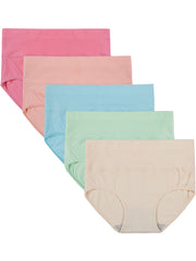 Lot de 5 slips taille haute pour femmes 