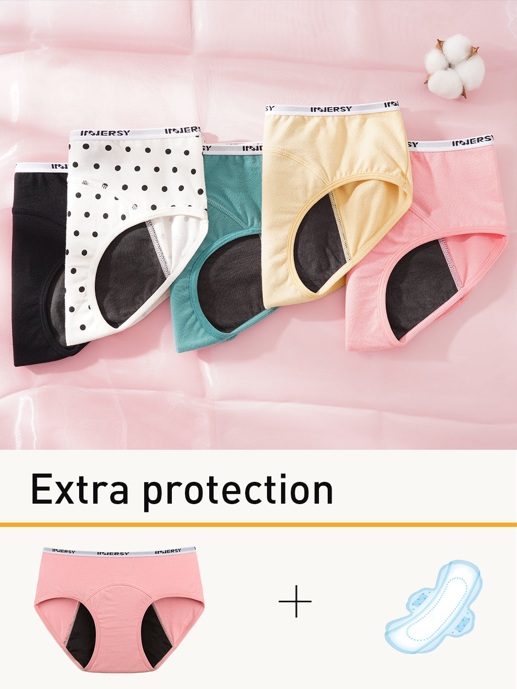 Girls Aged 8-16 Period Panties 3-Pack