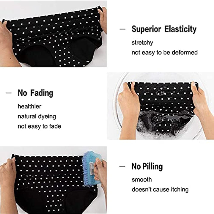 Women's High Waist Menstrual Period Panties 3-Pack