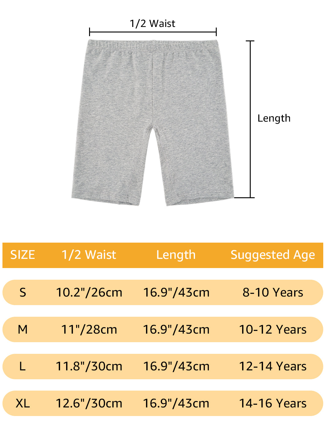 Girls Aged 8-16  Cotton Slip Shorts 3-Pack