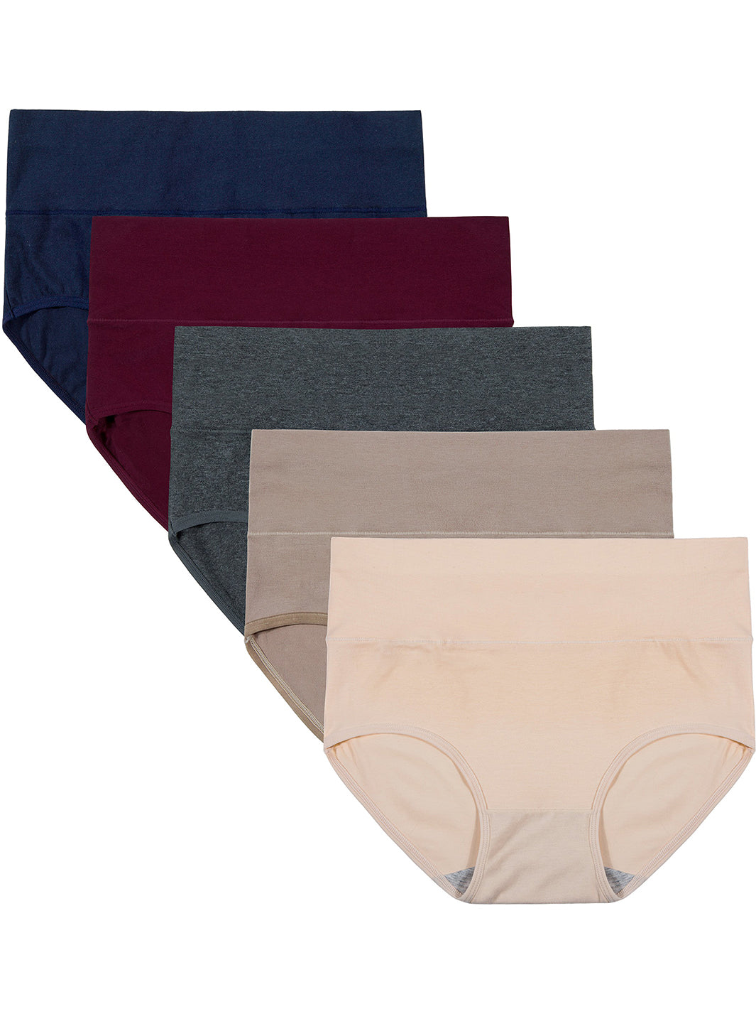 ANNYISON Women Underwear High Waist Full Cover Cotton Briefs Colorful  Panties for Women