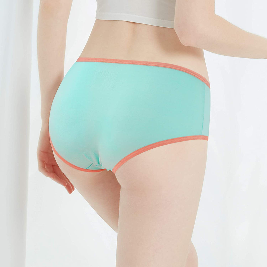 INNERSY Big Girls' Underwear Cotton Full Briefs Contrasting Color